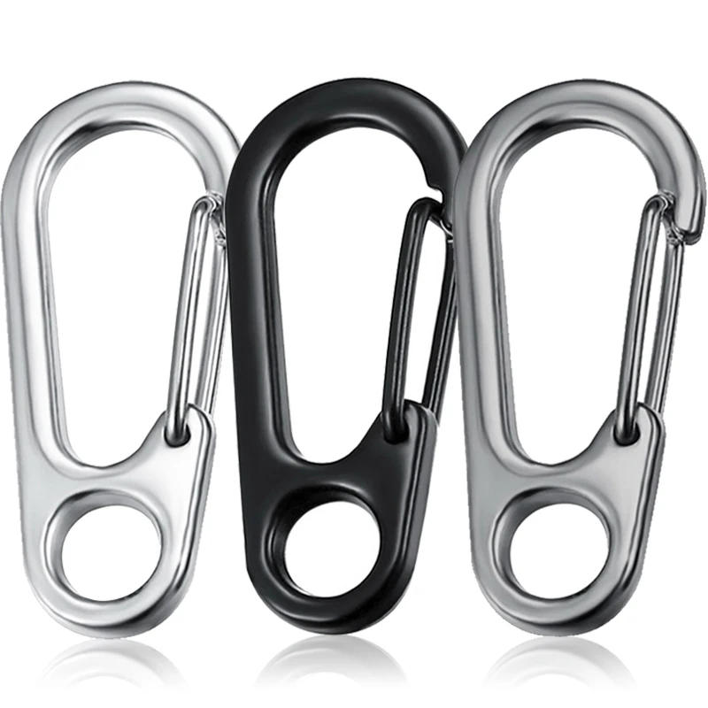 Description Picture 2 of item5Pcs Lobster Clasp Buckle Keychian Mini Carabiners Outdoor Camping Hiking Buckles Alloy Spring Snap Hooks Keychains Tool Clips