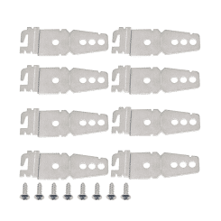 8Pcs 8269145 Undercounter Dishwasher Bracket Kit with Screws, Replacement Dishwasher Upper Mounting Brackets
