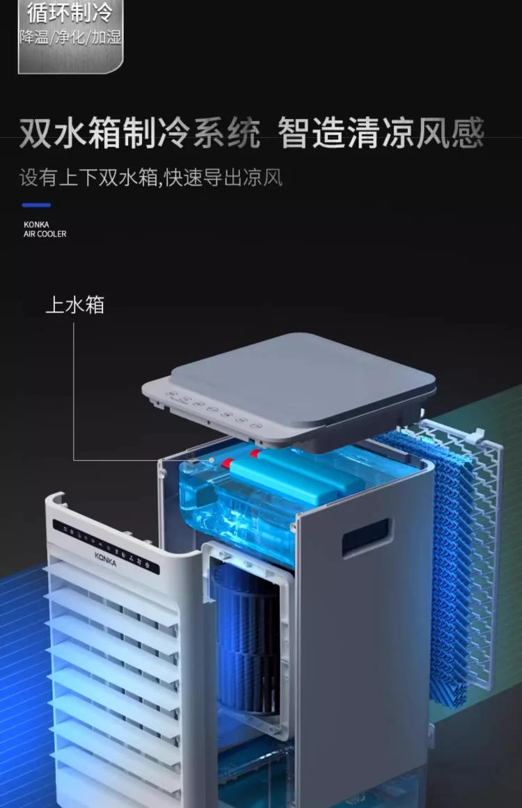 Description Picture 4 of item220V Konka Home Air Cooler with Ice Compartment Mobile Mini AC Water Cooling Fan for Summer AD