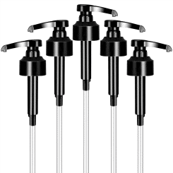 5Pcs Coffee Liquid Dispenser Syrup Pump Kitchen Accessories for Syrup Juice Bottle Soap Dispensers Pump Black
