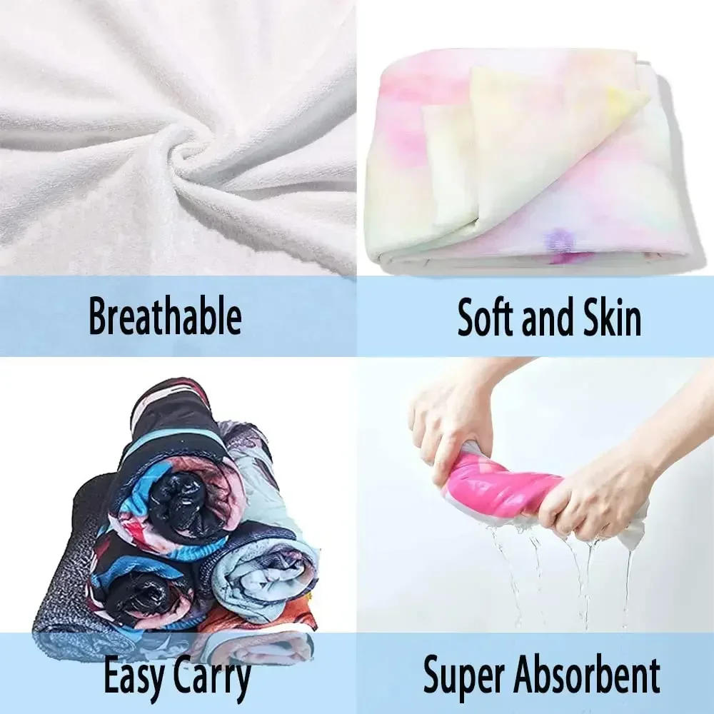 Description Picture 6 of itemCustomized Photo Logo Cape Hooded Bath Towel Robe Poncho Swimming Beach Towel Surf Man Lady Fast Quick Dry Bathrobe Beachwear