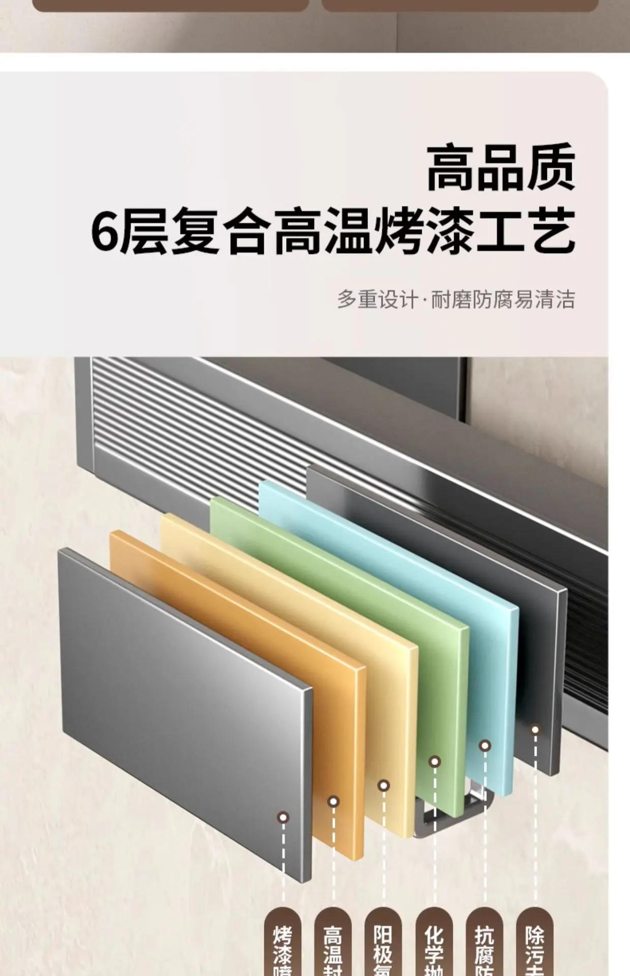 Description Picture 5 of itemBathroom Invisible Folding Telescopic Towel Rack Wall Mounted Non Perforated Bathroom Wall Mounted Towel Rack Storage Rack