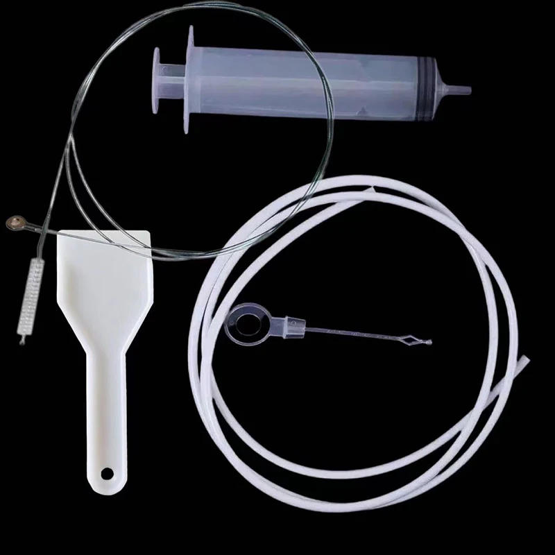 Description Picture 2 of item5Pcs/set Clean Brush Anti Clogging Kit Refrigerator Drain Wash Brush Suction Syringe Hose Fridge Drain Hole Cleaner Stick