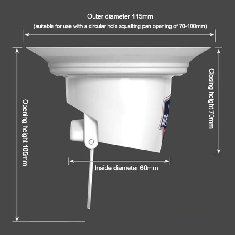 Description Picture 3 of itemAnti-Odor Squatting Pan Anti-smell Plug Plastic Deodorize Squatting Pit Smell Stopper Prevent Sewage Overflow white