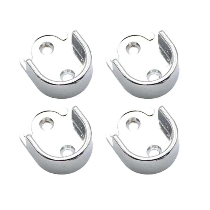 Description Picture 3 of item4Pcs Zinc-Alloy Wardrobe Bracket Hanging Rod End Clothes Closet Bracket Shower Curtain Rod Flange End