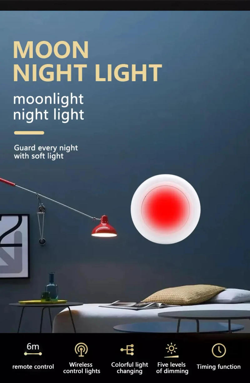 Description Picture 2 of item1-6pcs RGB LED Under Cabinet Light COB Night Light With Remote Control Cabinet Lights For Wardrobe Cupboard Closet Kitchen