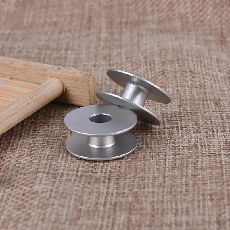 Description Picture 5 of item10pcs/lot Industrial Aluminum Bobbins Metal Spools Carft For Singer Brother Sewing Machine Tools