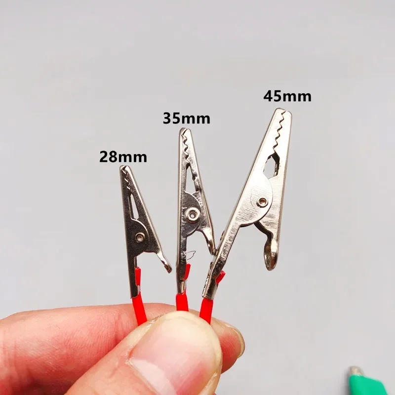 Description Picture 3 of item10pcs Color Alligator Clip Electric DIY Small Battery Power Cord Sheath Electric Clamp Double Head Test Clamp.28mm35mm45mm 50cm