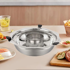 Separated Rotating Hot Pot Chinese Stockpot for Restaurant Household Fondue
