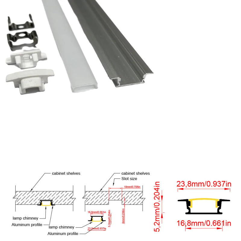 Description Picture 4 of item17x7mm Aluminum LED Strip Light with Flexible Profile Create a unique ambiance with this flexible and versatile LED strip light