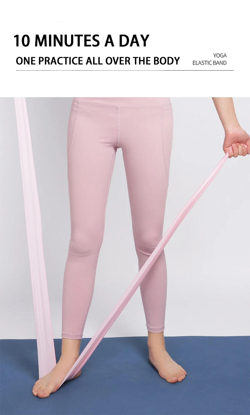 Description Picture 5 of itemYoga Flexibility Stretching Equipment Gymnastics Exercise At Home Resistance Fitness Bands Accessories Pilates Belt Trainer Foot