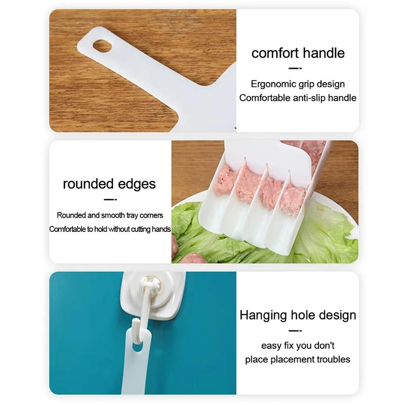 Description Picture 4 of itemCreative Kitchen Triple Meatball Maker, Meat Ball Scoop with Cutting Spade Ball Maker, None-Stick Meatball Maker