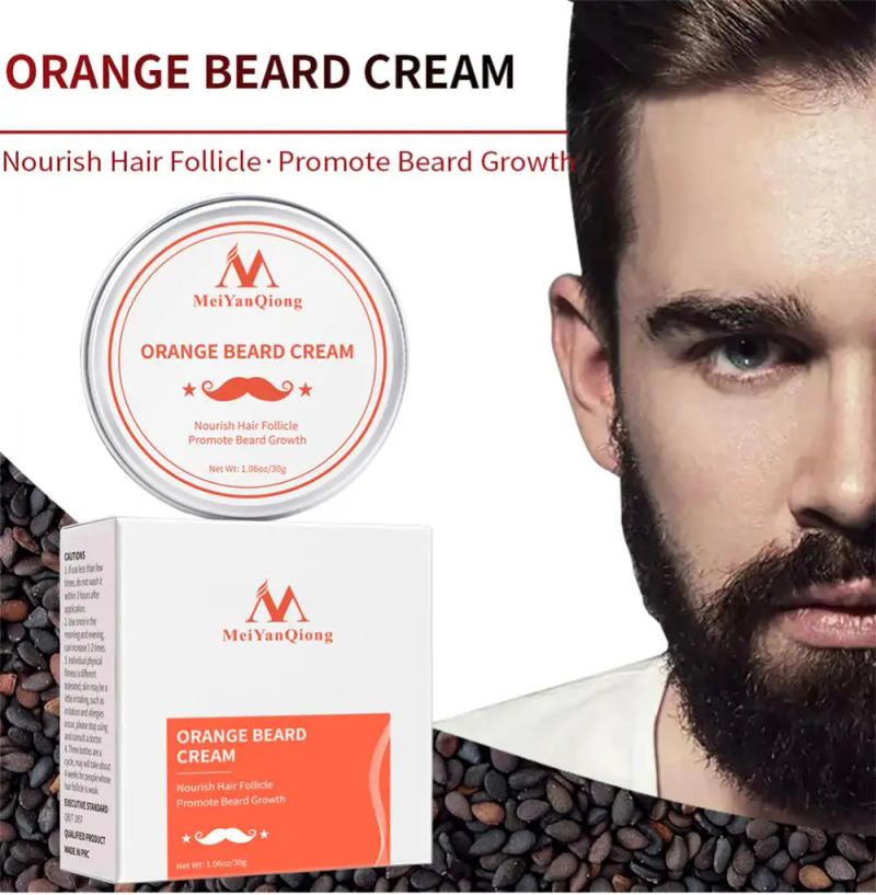 Description Picture 3 of item1~10PCS Men's Plant Dense Tough Beard Care Creams Moisturizing Smooth Promote Growth Lubrication Cream Beard Shaping Cream 30g