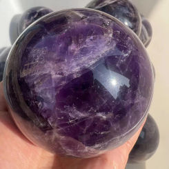 8.5cm Natural Dream Amethyst Ball Polished Massage Sphere Ball Reiki Healing Room Decor Crystal Crafts Stone