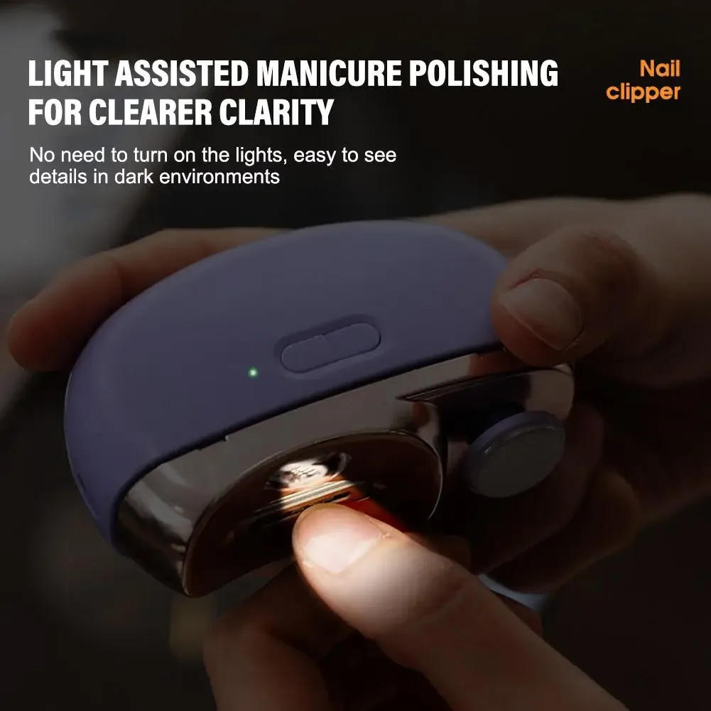 Description Picture 2 of itemIconic Brand Mijia Electric Polishing Automatic Nail Clipper Pedicure Tools With Light Trimmer Nail Cutter Manicure For Adult Care Use