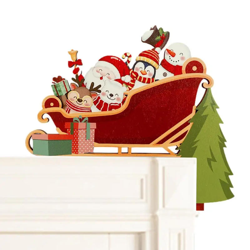 Description Picture 6 of itemChristmas Door Frame Decoration Santa Elk Penguin Design Door Frame Sign Novelty Christmas Decor Door DIY Crafts Party Supplies