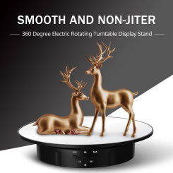 3 Speeds Adjustable 20cm Photography Rotating Display Stand 360° Electric Rotating Product Display Turntable For Video Shooting
