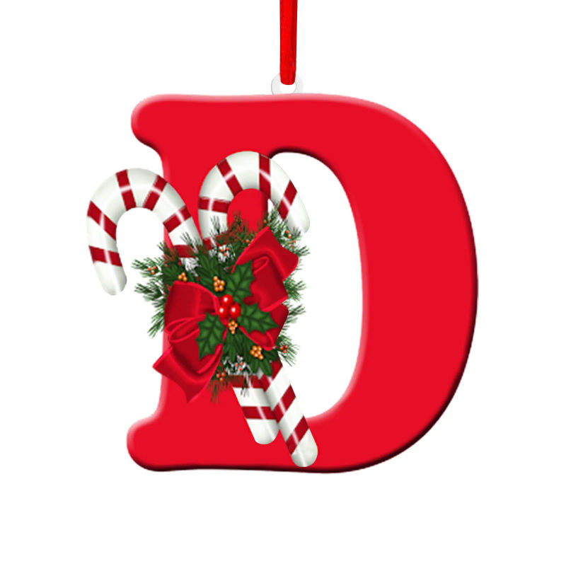 Description Picture 6 of item26 Letter Christmas Tree Hanging Personalized Christmas Tree Pendant Letter Decoration Christmas Pendant & Drop Ornaments