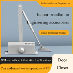 25-75KG Closing Automatic Door Closer Security System Hydraulic Adjustable Speed Positioning Door Stop Limiter Holder Hardware