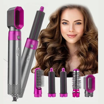 Hot Air Brush 5 in 1 Hair Dryer Brush Negative Ionic Detachable Hair Dryer  Styler Air Culer Wand Hair Straightener Brush Blow