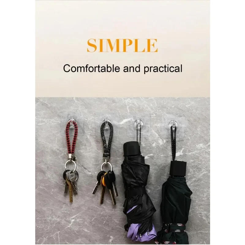 Description Picture 3 of itemPortable Transparent Self Adhesive Hooks Waterproof Door Wall Hangers Hooks Strong Heavy Load Rack Kitchen Bathroom Accessories