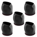 Set of 5 Felt Chair Caster Cups Furniture Stoppers Wheel Cups for Office Computer Chair Rolling Stool Bed Couch Cabinet