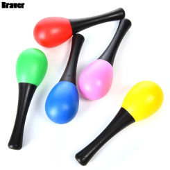1Pcs Plastic Sand Hammer Maraca Rattle Shaker Kids Musical Instruments Baby Sound Music Learning Toy For Children- Random Colors