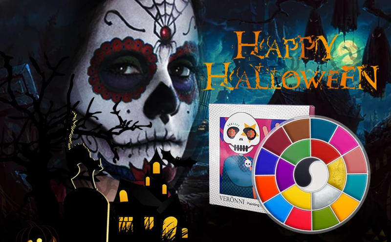 Description Picture 2 of itemSFX Makeup Kit 12 Color Face Body Paint Oil Stage Special Effects Halloween Wound Scar Wax Makeup Fake Scab Blood Spatula Paint