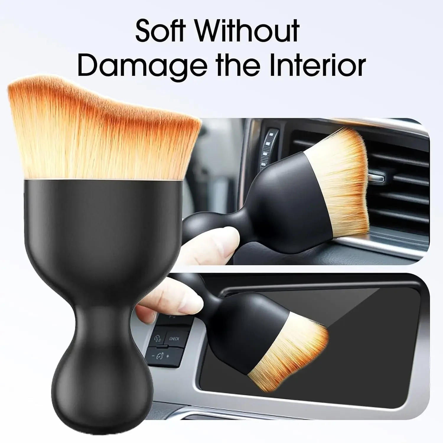 Description Picture 4 of itemCar Interior Cleaning Brush Keyboard Air Conditioner Camera Thick Soft Fur Clean Brushes with Cover Crevice Dust Detailing Tools