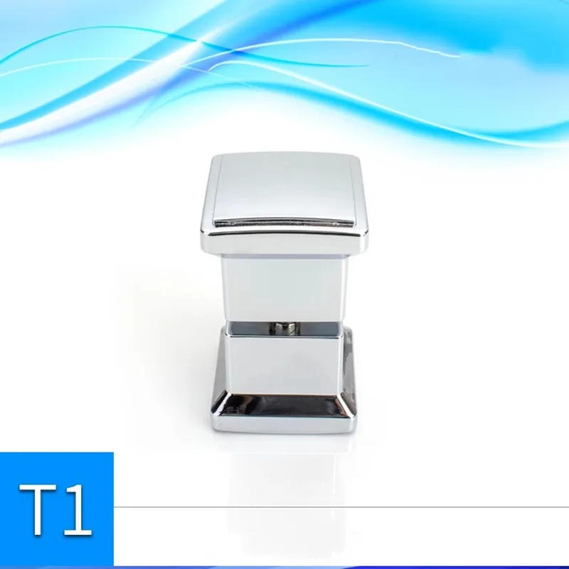 Description Picture 5 of itemShower room sliding glass door handle electroplated bright black square head plastic single hole hanle(LDS20)