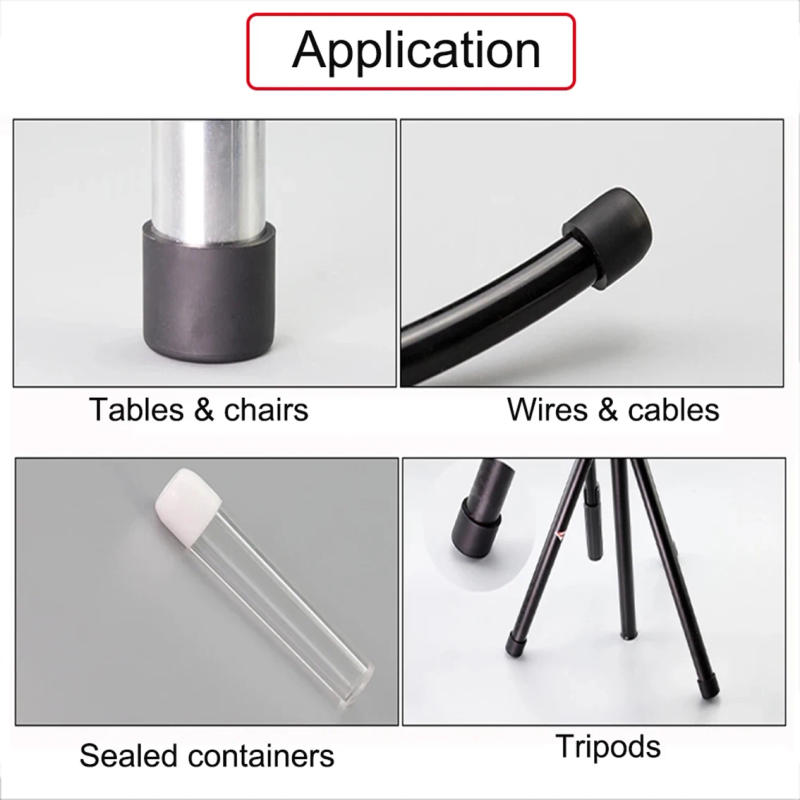 Description Picture 4 of item100Pcs 3mm-12.7mm White/Black Silicone Rubber Round Cover Protective Gasket Dustproof Sealing End Cover Threaded Pin Cover