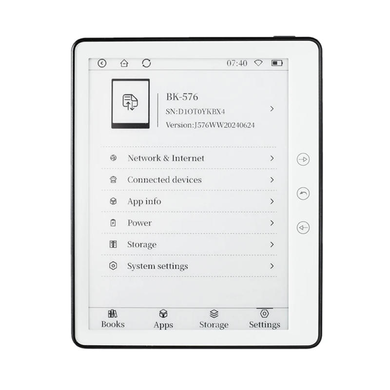 Description Picture 6 of itemEbook Reader Device 5.76'' E-ink Display 16GB High Res Android 8.1 WIFI Long Battery Comfortable Grip E Readers Devices Ebook Re