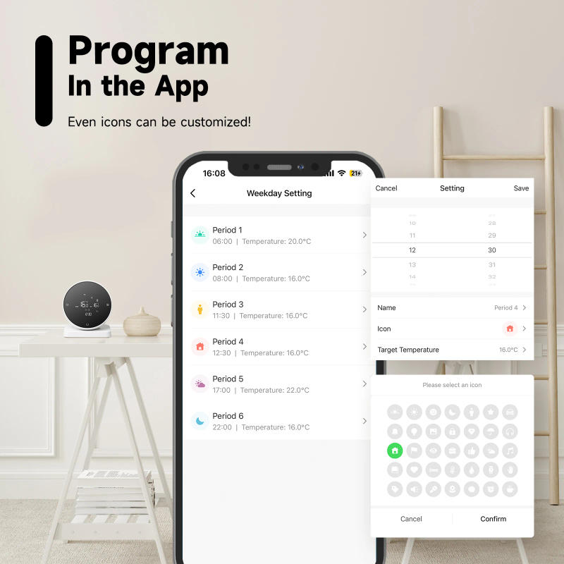 Description Picture 5 of itemBeok Tuya RF Smart Wireless Thermostat for Gas Boiler Heating Wifi Programmable Temperature Controller Alexa Google Home