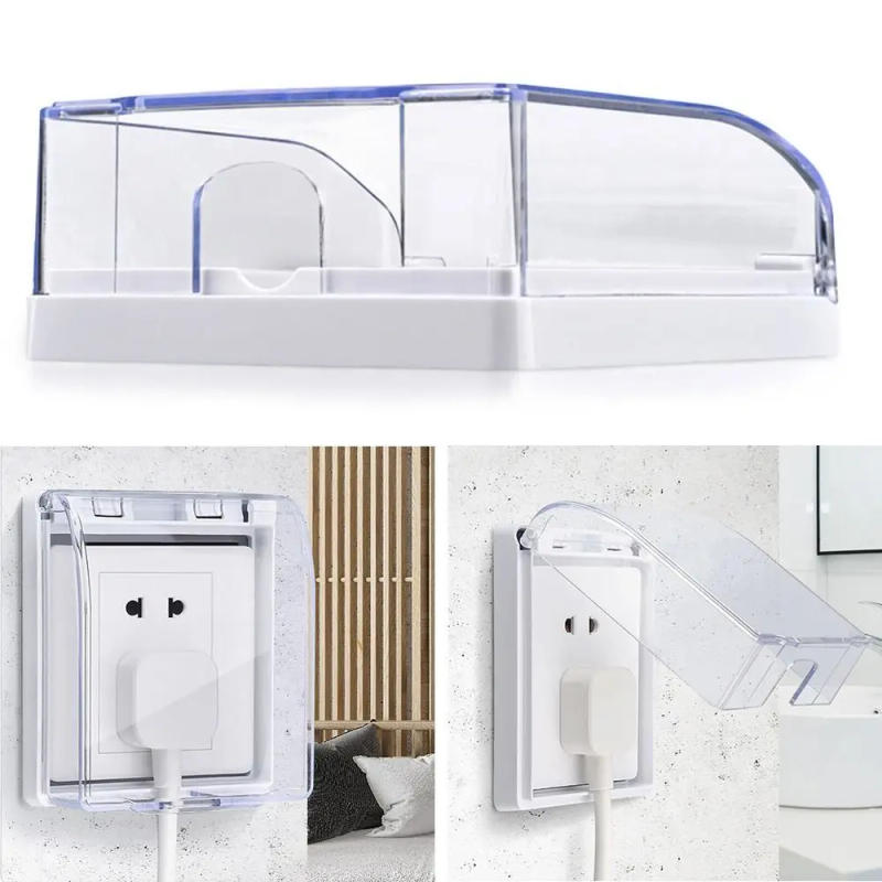 Description Picture 2 of itemPortable Self-Adhesive Switch Protective Cover Waterproof Kids Safety Electric Plug Cover Power Outlet Socket Protector