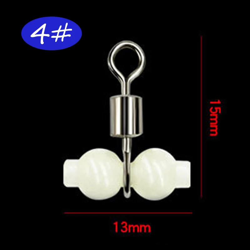 Description Picture 5 of item10Pcs/lot Luminous 3 Way Fishing Swivels Sea Fishing Accessories Rolling Swivels Connector Fishing Hook