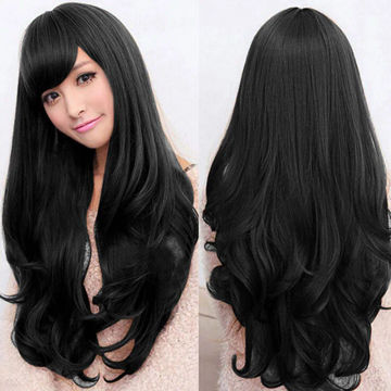 Women Fashion Long Curly Wavy Cosplay Party Hair for Party Club