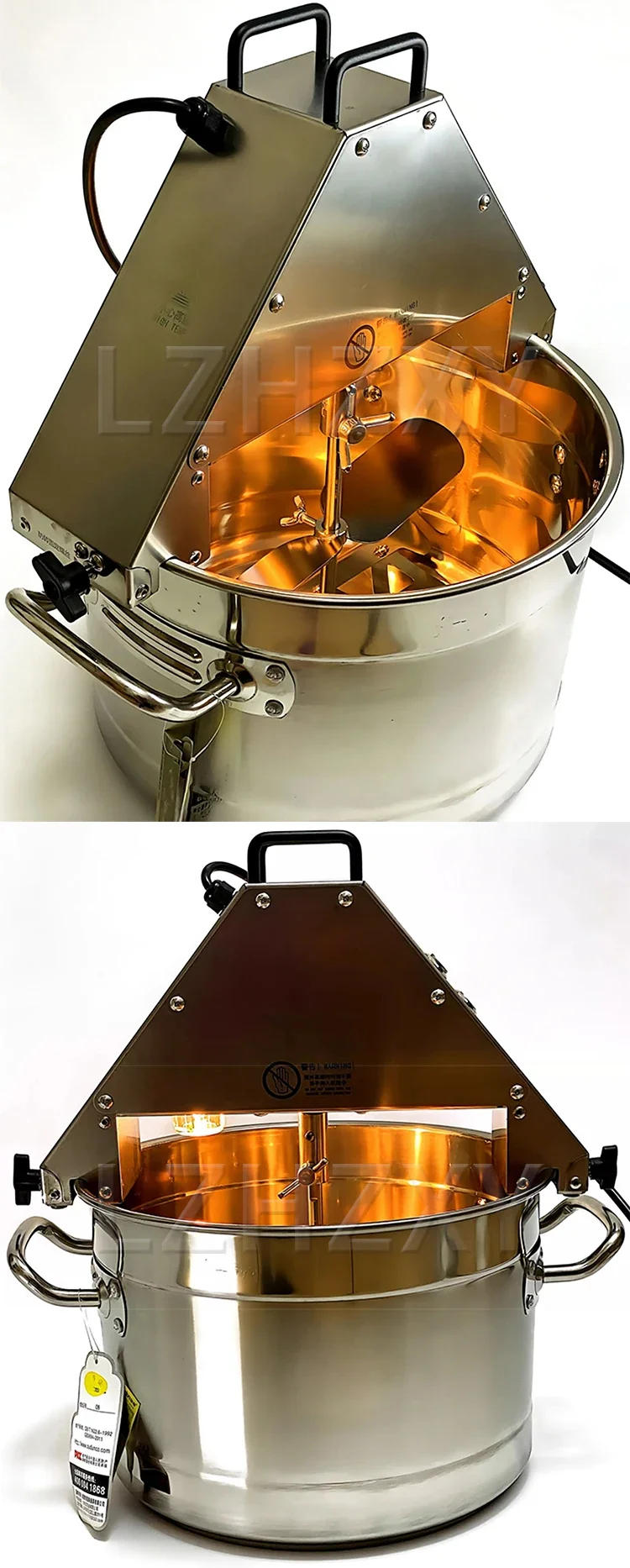 Description Picture 4 of itemFood Stirrer Pot 10L Stir-fry Machine Food Jam Sauce Mixing Wok 220V Automatic Stir Fry Machine