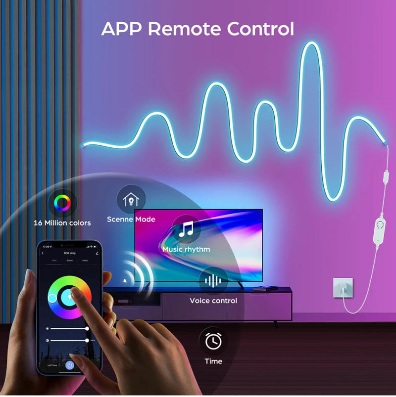 Description Picture 5 of itemWiFi RGB COB LED Strip Light Tuya Smart Life Flexible Light Lamp 5V USB Desktop Screen TV BackLight Diode Tape Alexa With Dimmer