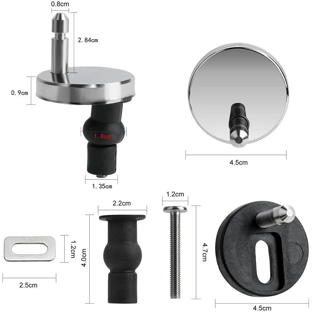Description Picture 5 of item2Pcs Toilet Seat Hinges Top Close Soft Release Quick Fitting Heavy Duty Hinge Pair  For Toilet  Bidet Attachments