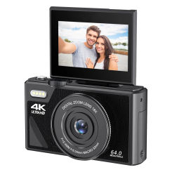 64MP Digital Photo Camera for Photography 4K Video Vlog Camcorder YouTube Webcam Cameras 18X Digital Zoom Camera 3" Flip Screen