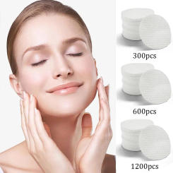 300/600pcs/1200pcs Disposable Makeup Cotton Wipes Soft Remover Pads Facial Puff Cotton Pads Cleansing Paper Wipe Cosmetic Pads