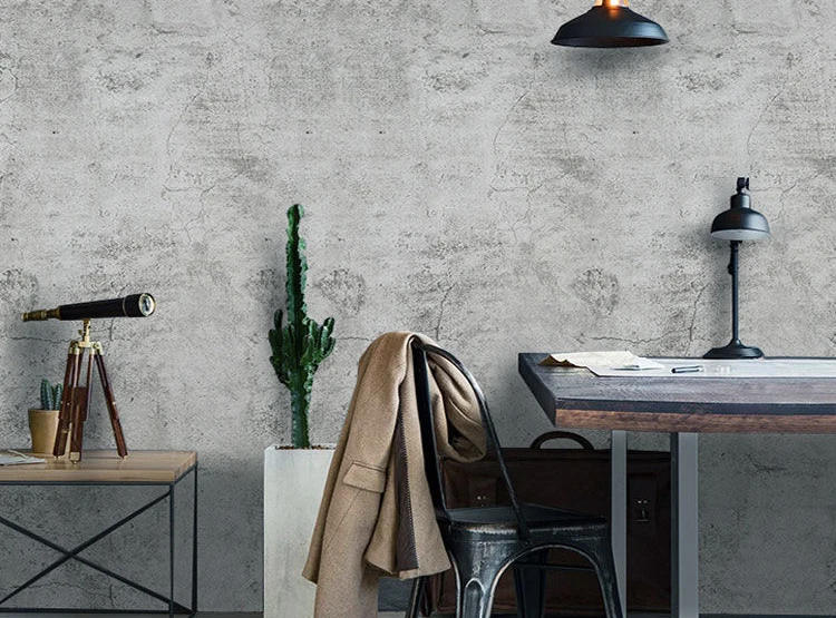 Description Picture 4 of itemVinyl Vintage Industrial Cement Wallpaper Thick Self Adhesive Waterproof Stickers for Living Room Wall Removable Contact Paper