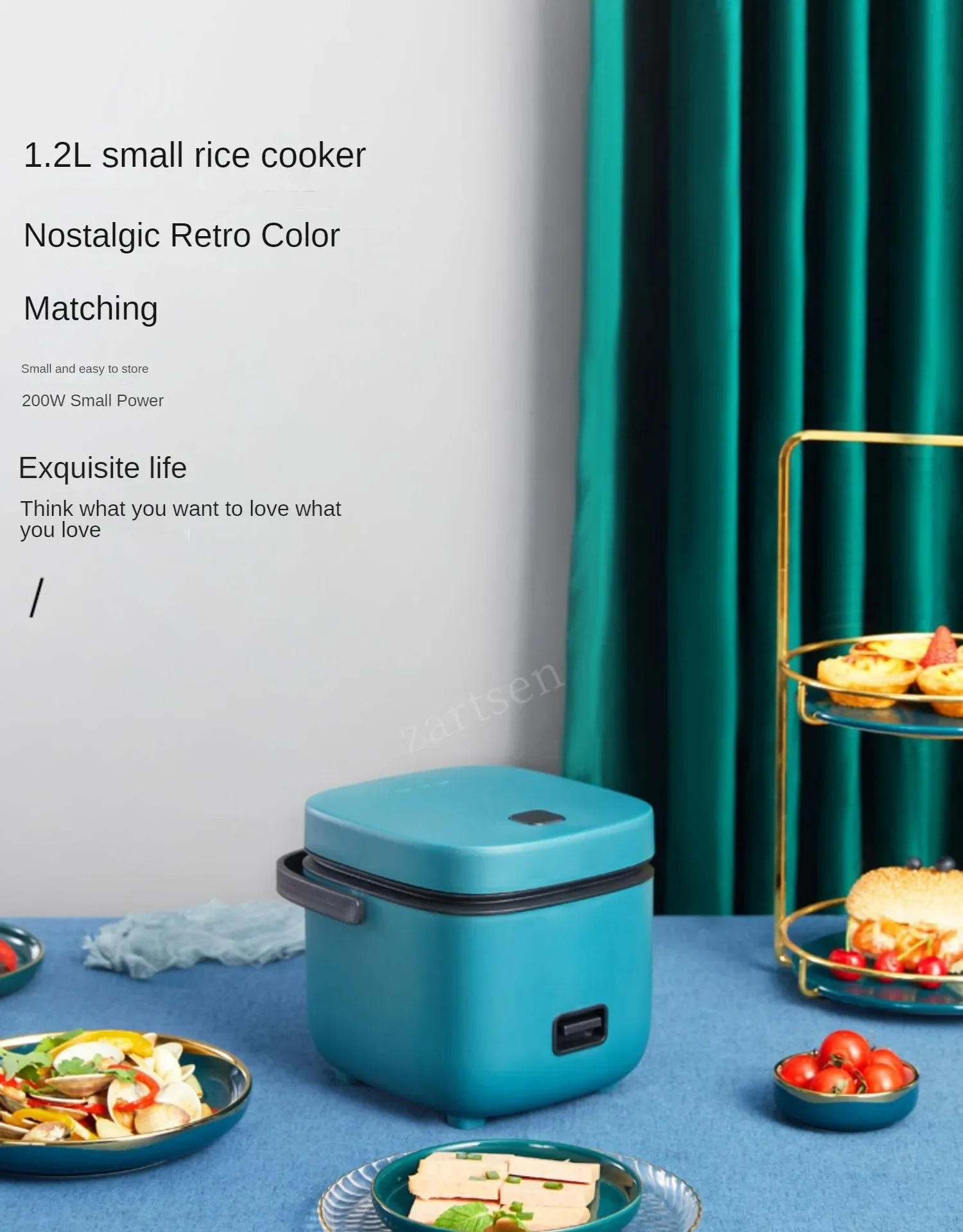 Description Picture 2 of itemMini Electric Rice Cooker Intelligent Automatic Household Kitchen Cooker 1-2 People Small Electric Rice Cookers 1.2L