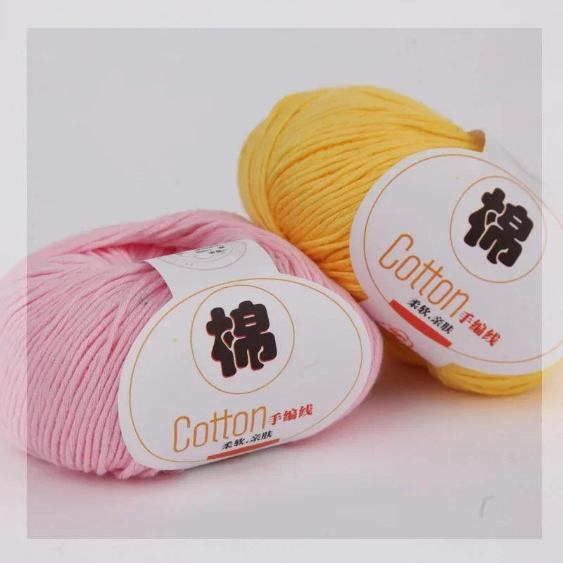 Description Picture 5 of item2pcs X50g Soft Combed 100% Cotton Yarn for Knitting Thread Crochet Yarn Hand Knitting Colorful Organic Yarn
