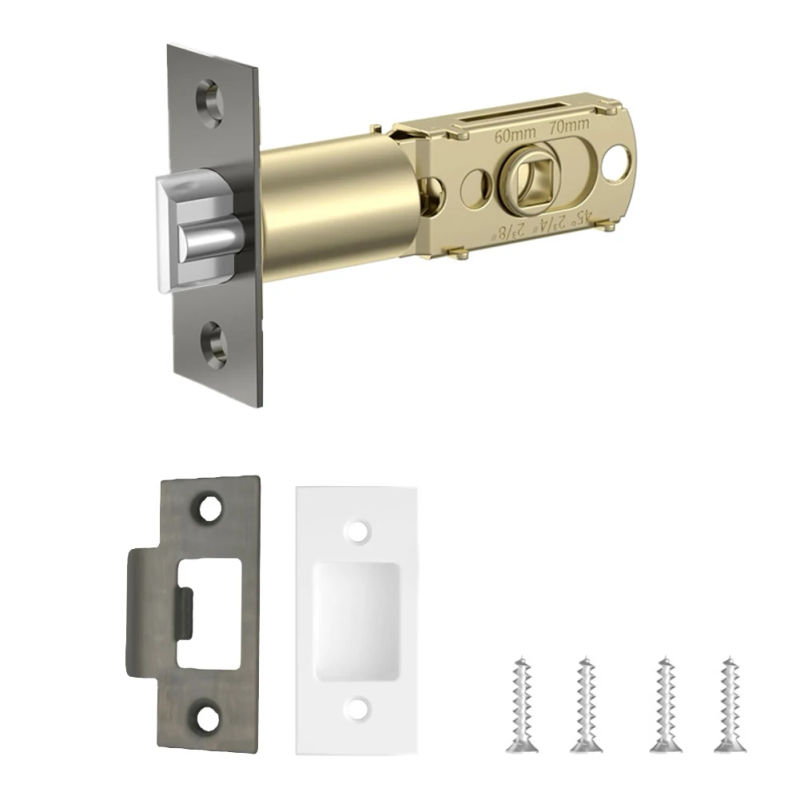 Description Picture 4 of item1set Tubular Mortice Latch Adjustable Latch Single Tongue Bolt Three Rod Lock Body Door Latch Interior Door Lock Zinc Alloy