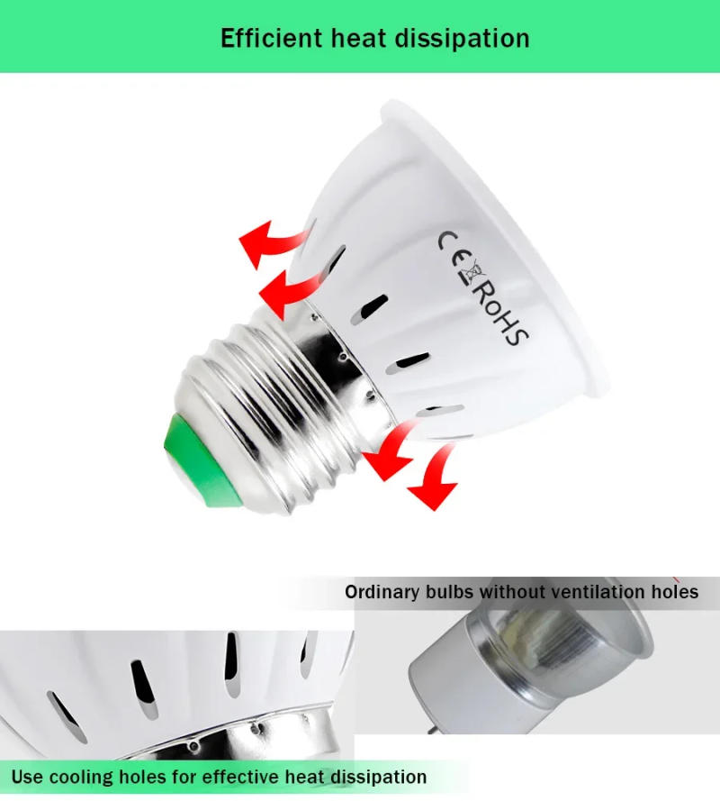 Description Picture 6 of itemLED Full Spectrum Plant Grow Bulb E27 E14 Seedling LED Grow Light Phyto Light Hydroponic 220V UV Lamp Flower Seedling Fitolamp