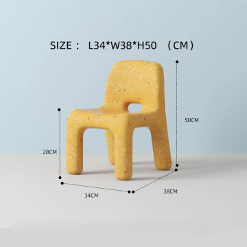 Home Nordic Desk Dining Stool Table Chairs For Children PE Change Shoes Stool Child Furniture Portable Backrest Stools Decor
