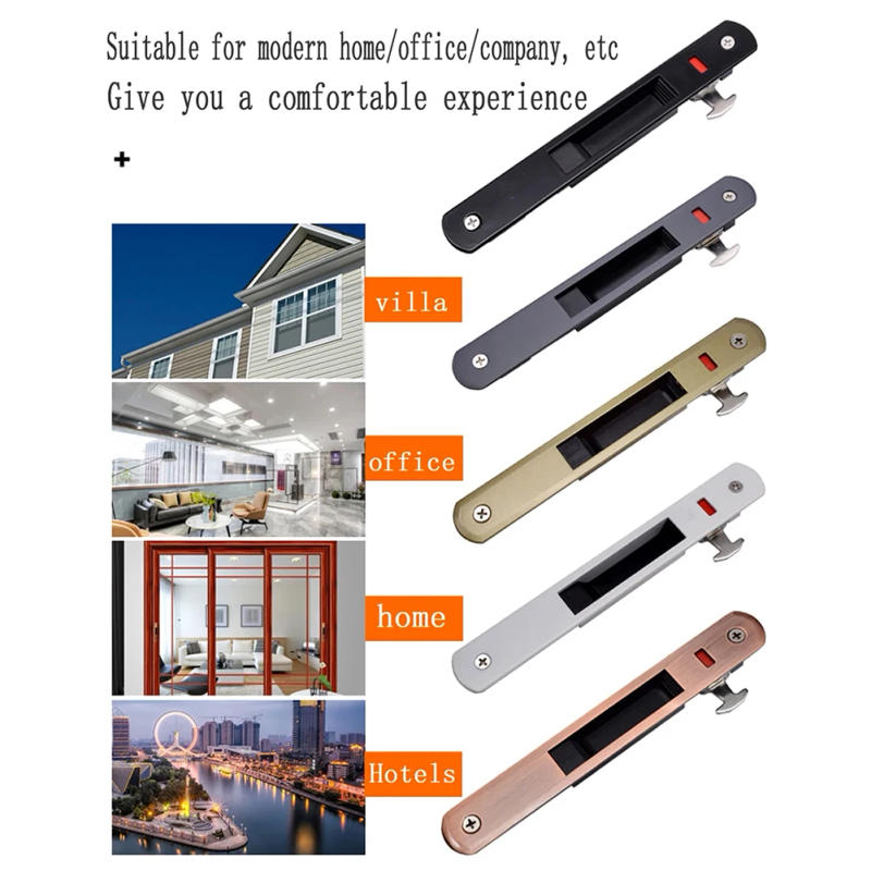 Description Picture 3 of itemReliable and Practical Zinc Alloy 90 Single Side Hook Lock for Glass Balcony Sliding Door Superior Functionality