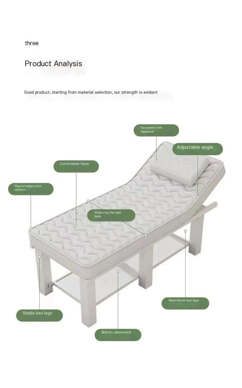 Description Picture 6 of itemWooden Massage Table Comfort Multifunction Spa Tattoo Esthetician Foldable Bed Tattoo Camas Y Muebles Massage Furniture MQ50MB