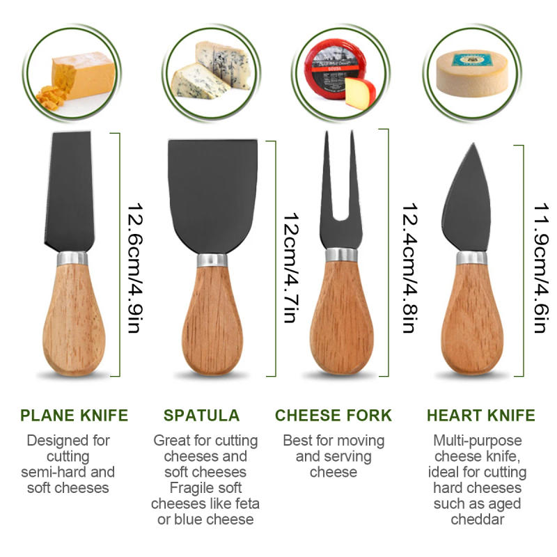 Description Picture 2 of itemLeeseph Cheese Knives Set for Charcuterie Boards and Cutlery, Stainless Steel Cheese Knife Set Collection, Kitchen Gadgets